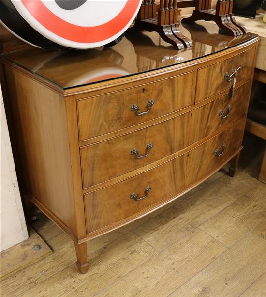 A four drawer bowfront chest W.103cm